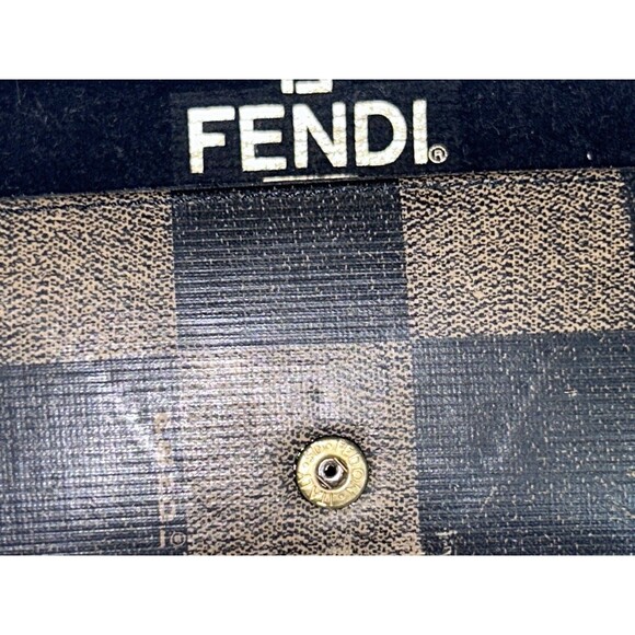 Vintage FENDI Italy Brown Classic Checkered Sunglass CASE ONLY - Picture 13 of 16